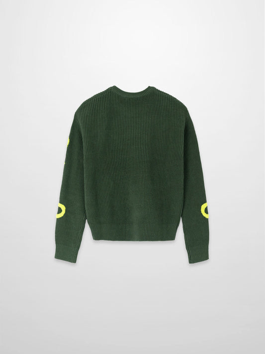 Bow Ribbon Sweater-Green/Lime-1